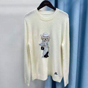 Polo Ralph Lauren Top hat, bear, beige women's sweater